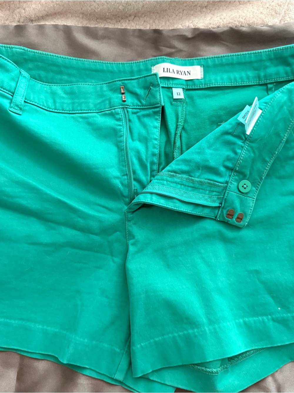 LILA RYAN Teal Green Women's Jean Shorts